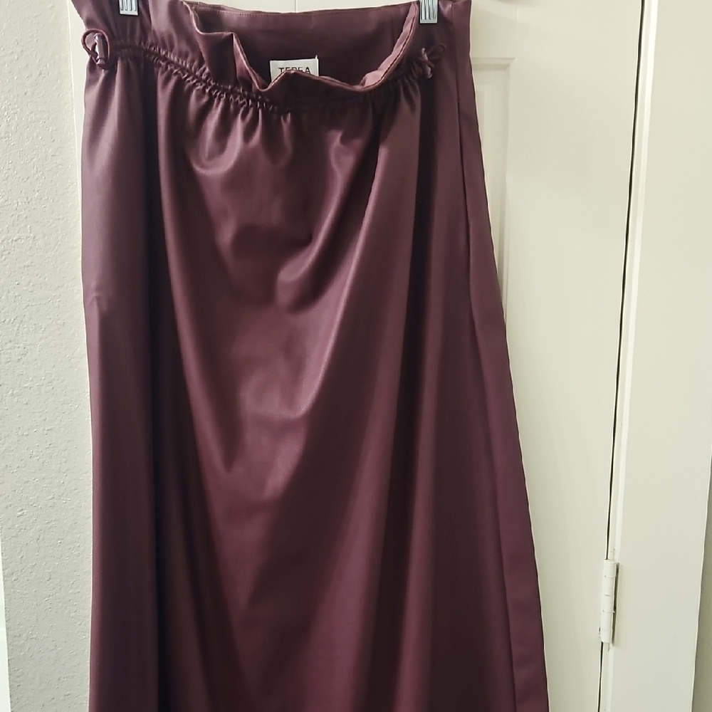 Zara Deep Burgundy Maxi Skirt